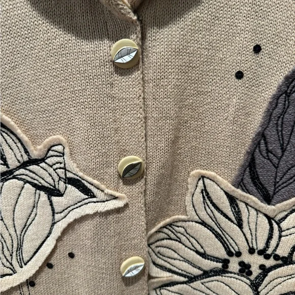 STORYBOOK KNITS Contemporary Floral Cardigan - Picture 3 of 9